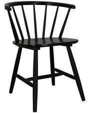 Czarne krzesło drewniane patyczak - Hunos w sklepie Edinos.pl