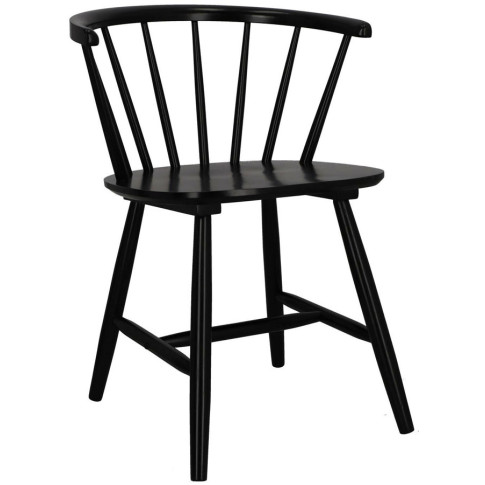Czarne krzesło PRL drewniane Hunos 