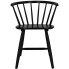 Czarne krzesło kuchenne patyczak Hunos
