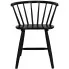 Czarne krzesło kuchenne patyczak Hunos