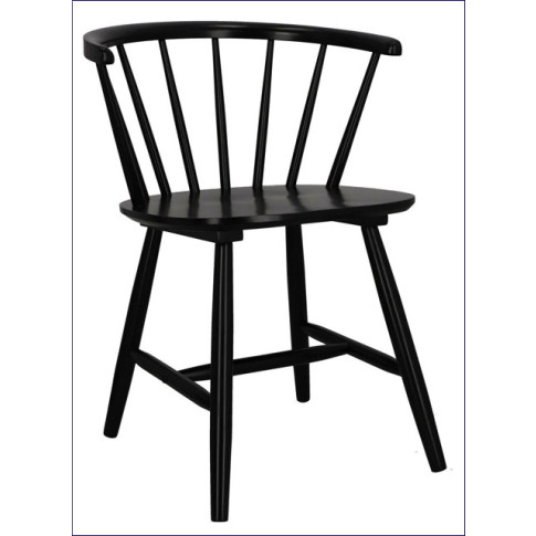 Drewniane czarne krzesło kuchenne vintage Hunos