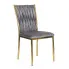 Szare welurowe krzesło plecione glamour - Orvo