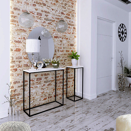 Wizualizacja stojaka na kwiaty Pritix 4X kolor czarny+biały