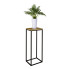 Industrialny stojak na kwiaty czarny + dąb artisan - Mobis 4X