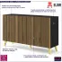 Komoda 150cm czarny dąb artisan złote nogi Livorno 6X