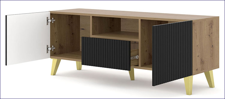 Wnętrze szafki rtv Melis 9X