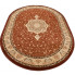 Brązowy owalny dywan w klasycznym stylu - Nopi 3X