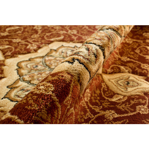 Owalny brązowy dywan w stylu klasycznym Nopi 3X