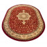 Czerwony owalny dywan w klasycznym stylu Nopi 3X