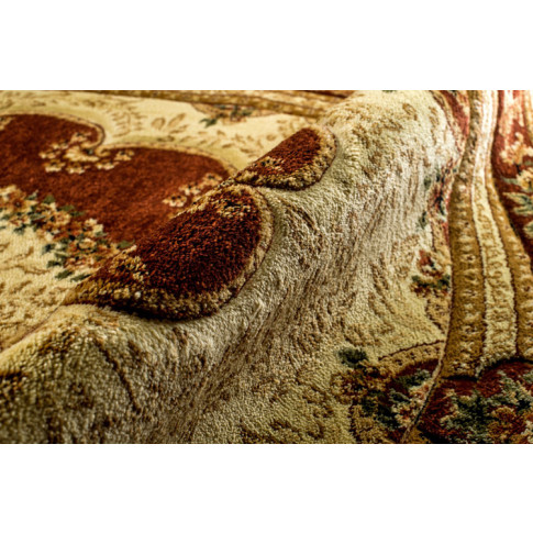 Brązowy dywan pokojowy w klasycznym stylu Nopi 4X