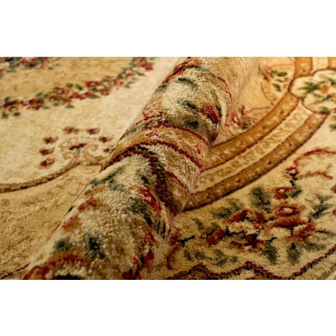 Owalny kremowy dywan w stylu retro Nopi 4X