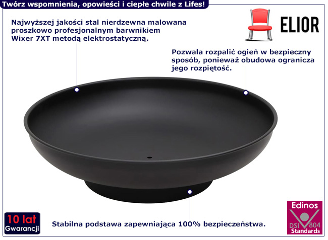 Palenisko ogrodowe Elian kolor czarny
