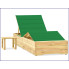 Leżak ze stolikiem Mitros kolor zielony