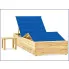 Leżak ze stolikiem Mitros kolor ciemnoniebieski