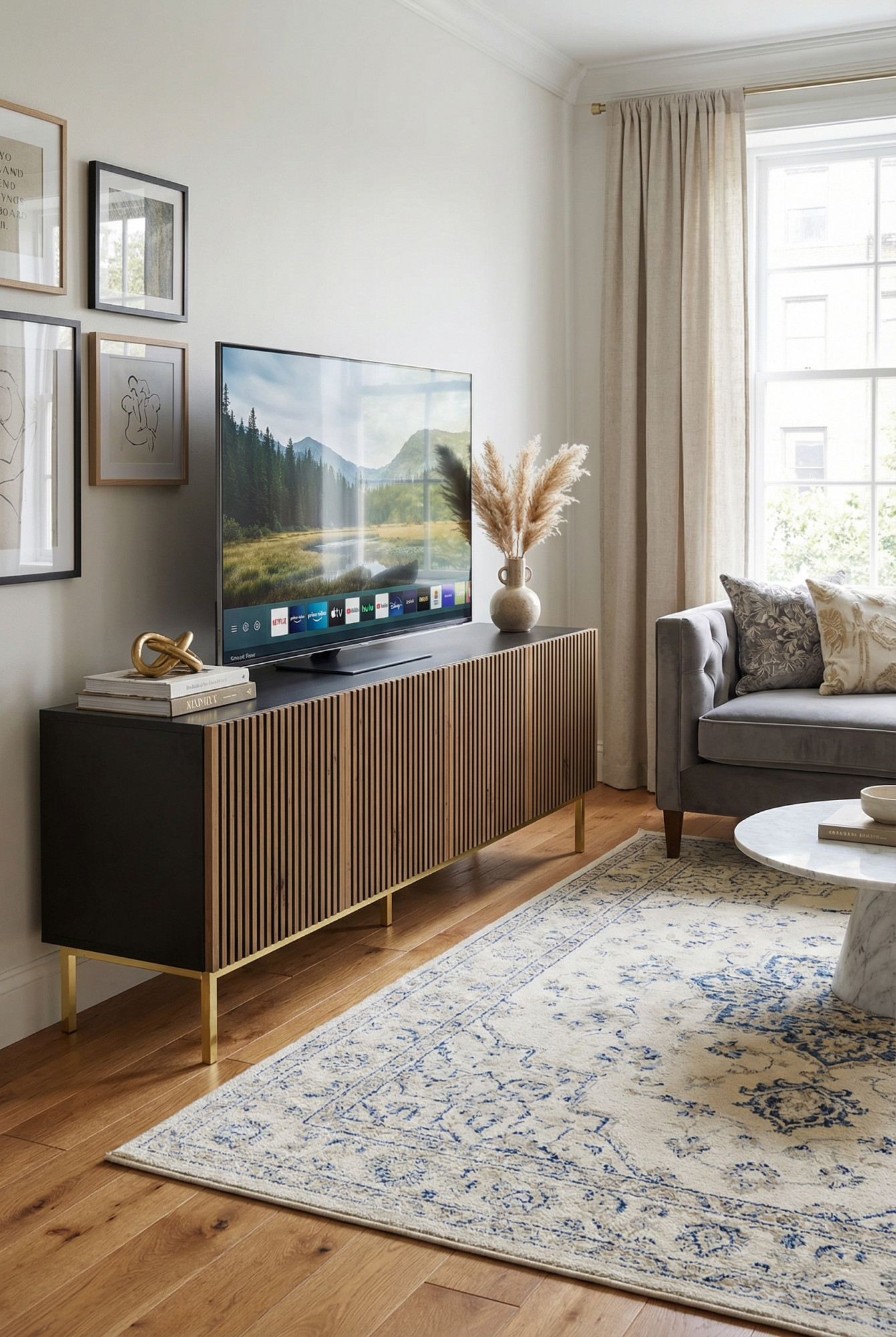 Salon nowoczesny z szafką RTV Melis 12X