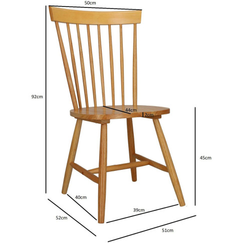Wymiary drewnianego krzesła patyczak Flos