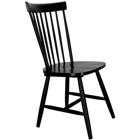 Czarne drewniane krzesło kuchenne patyczak Flos