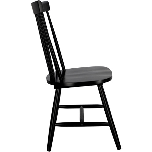 Czarne drewniane krzesło prl Flos