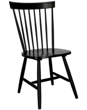 Czarne krzesło kuchenne typu patyczak - Flos w sklepie Edinos.pl