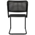 Czarne metalowe krzesło na płozach Vobo 3X