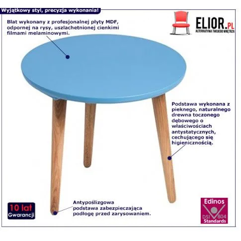 Fotografia Stolik kawowy Haven - niebieski z kategorii Salon