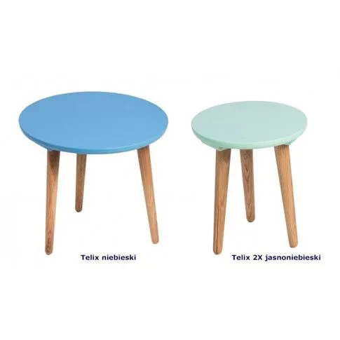 Zdjęcie stolik kawowy Telix niebieski drewniany - sklep Edinos.pl