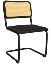 Krzesło typu swing z plecionką naturalny + czarny - Vobo 3X w sklepie Edinos.pl