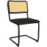 Krzesło typu swing metalowe naturalna plecionka plus czarny Vobo 3X