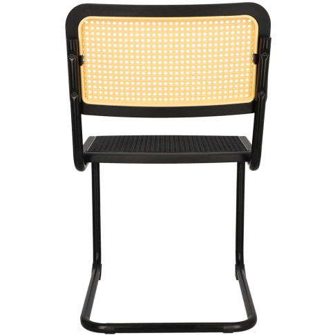 Metalowe krzesło na płozach z plecionką Vobo 3X