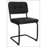 czarne krzeslo typu swing tapicerowane skora ekologiczna vobo 4x