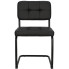 czarne metalowe krzeslo tapicerowane vobo 4x