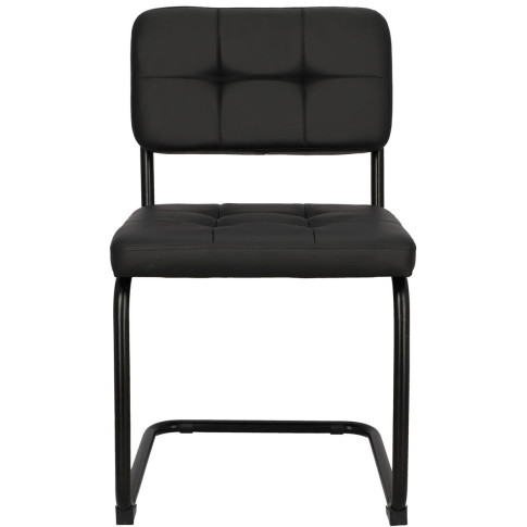 czarne metalowe krzeslo tapicerowane vobo 4x