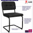 Infografika czarnego krzesła swing tapicerowanego ekoskora vobo 4x