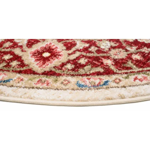 Klasyczny kremowy dywan w kształcie koła Fawo 3X