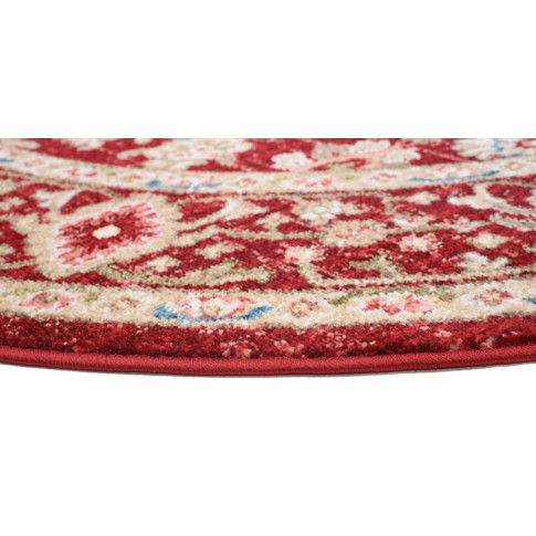 Klasyczny czerwony dywan w kształcie koła Fawo 3X