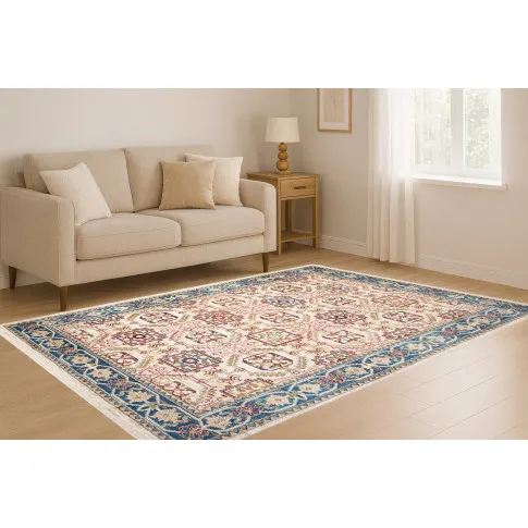 Prostokątny kremowy dywan w klasycznym stylu   Dakar 6X