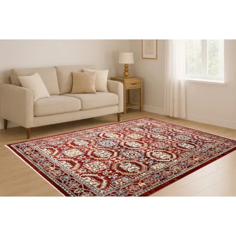 Prostokątny czerwony dywan w klasycznym stylu   Dakar 6X