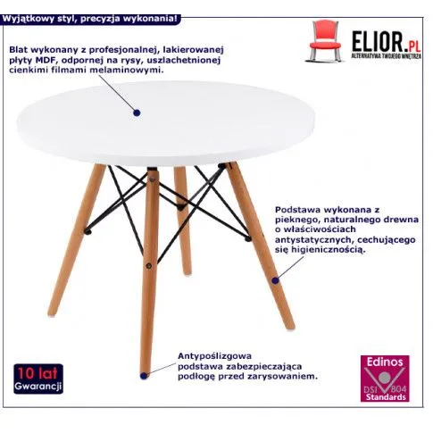 Fotografia Stolik kawowy Salvator - biały z kategorii Poczekalnie