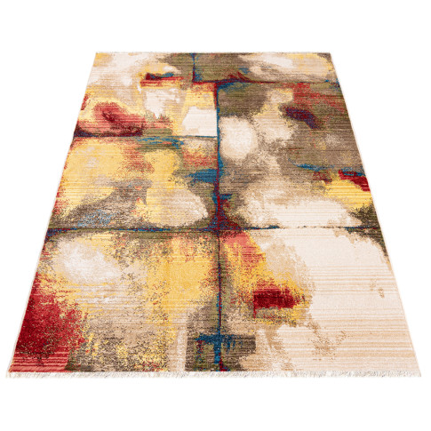 Nowoczesny kremowy dywan z frędzlami Bodi 5X
