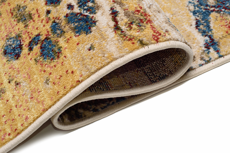 Beżowy dywan w nowoczesnym stylu z frędzlami Bodi 3X
