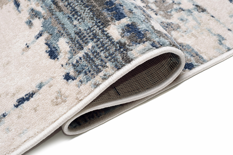 Ciemnoniebieski prostokątny dywan w nowoczesnym stylu Bodi 3X