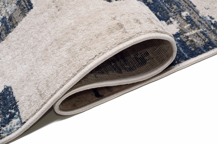 Szary prostokątny dywan w nowoczesna krate bodi 6X