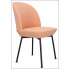 Różowe krzesło tapicerowane metalowe Zico 3X