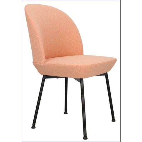 Różowe krzesło tapicerowane metalowe Zico 3X