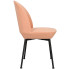 Różowe metaowe krzesło tapicerowane do salonu Zico 3X