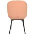 Różowe tapicerowane krzesło metalowe minimalistyczne Zico 3X