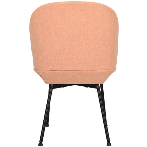 Różowe tapicerowane krzesło metalowe minimalistyczne Zico 3X