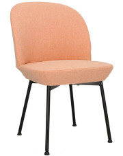 Różowe krzesło tapicerowane metalowe - Zico 3X w sklepie Edinos.pl
