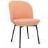 Różowe krzesło tapicerowane metalowe - Zico 3X