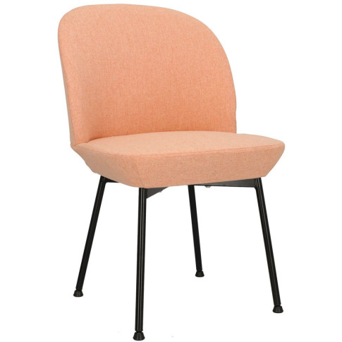 Różowe tapicerowane krzesło metalowe Zico 3X